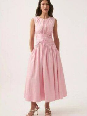 Aje Agatha Knot Waist Midi Dress